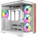Thermaltake View 380 WS ARGB Gaming Midi Tower Κουτί Υπολογιστή με Πλαϊνό Παράθυρο Snow White