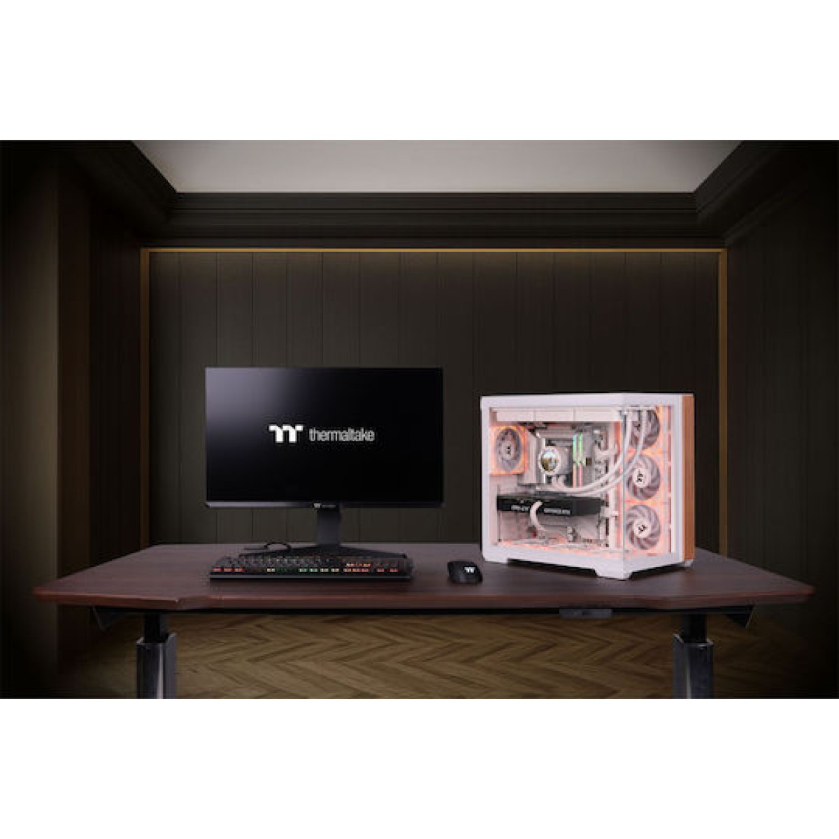 Thermaltake View 380 WS ARGB Gaming Midi Tower Κουτί Υπολογιστή με Πλαϊνό Παράθυρο Snow White