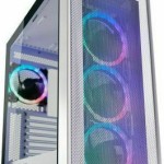 LC-Power Gaming Wanderer X Midi Tower Κουτί Υπολογιστή με Πλαϊνό Παράθυρο και RGB Φωτισμό Λευκό