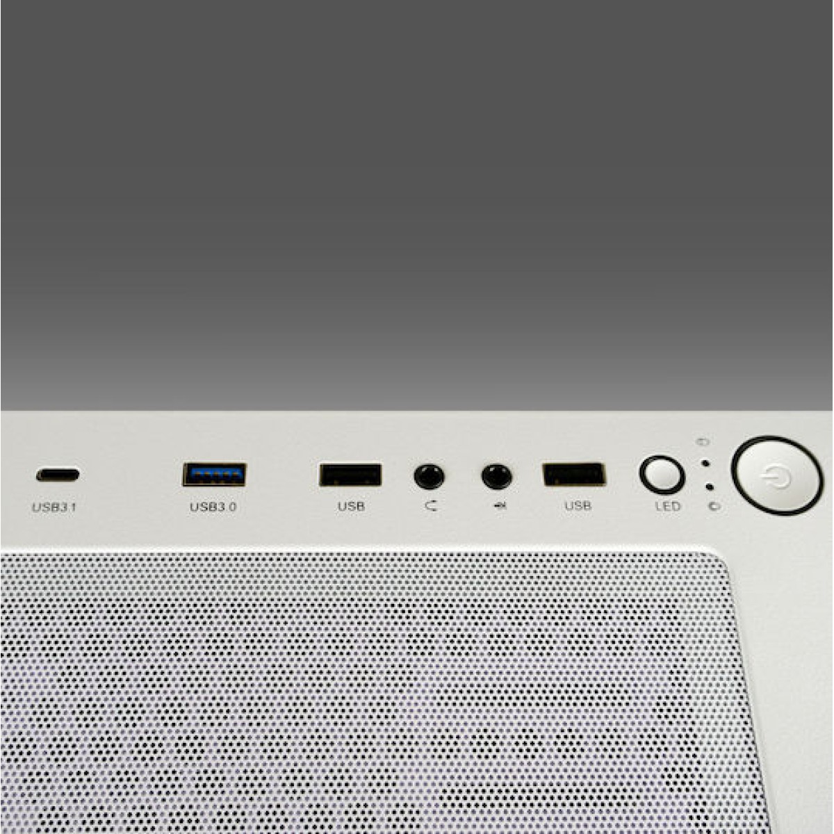 LC-Power Gaming Wanderer X Midi Tower Κουτί Υπολογιστή με Πλαϊνό Παράθυρο και RGB Φωτισμό Λευκό