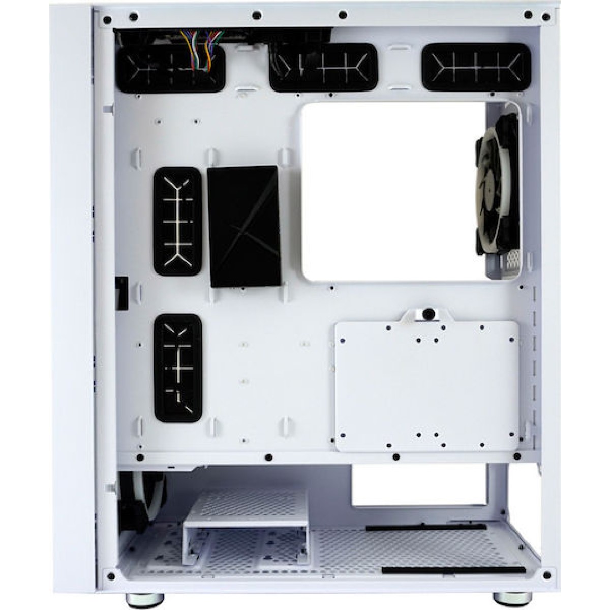 LC-Power Gaming Wanderer X Midi Tower Κουτί Υπολογιστή με Πλαϊνό Παράθυρο και RGB Φωτισμό Λευκό