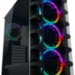 LC-Power Gaming 709B - Solar_System_X Midi Tower Κουτί Υπολογιστή με Πλαϊνό Παράθυρο και RGB Φωτισμό Μαύρο