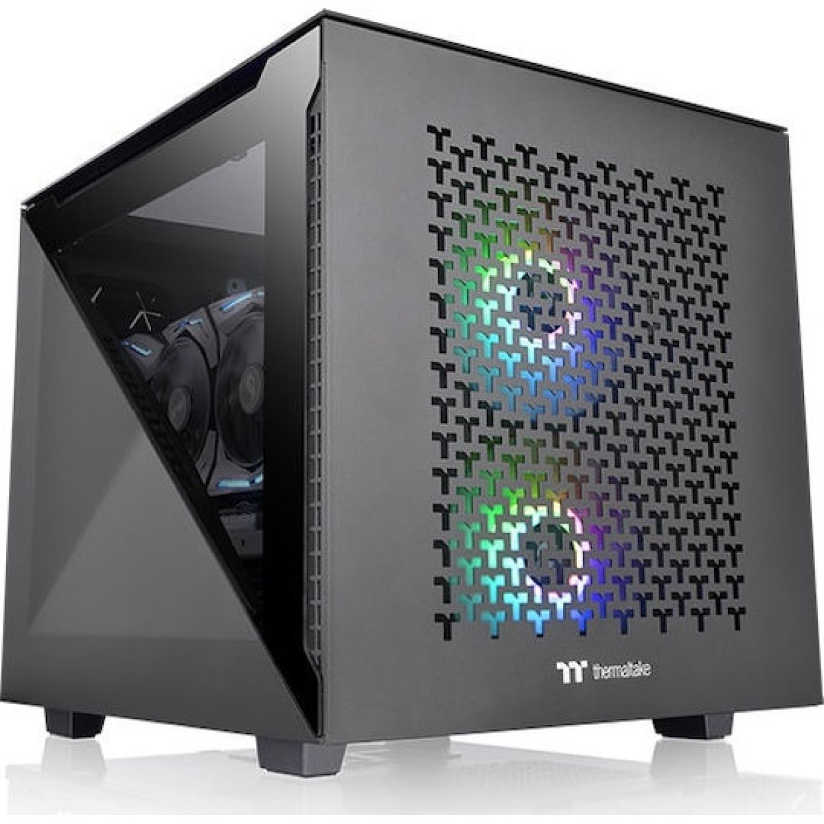 Thermaltake Divider 200 TG Air Micro Gaming Micro Tower Κουτί Υπολογιστή με Πλαϊνό Παράθυρο Μαύρο