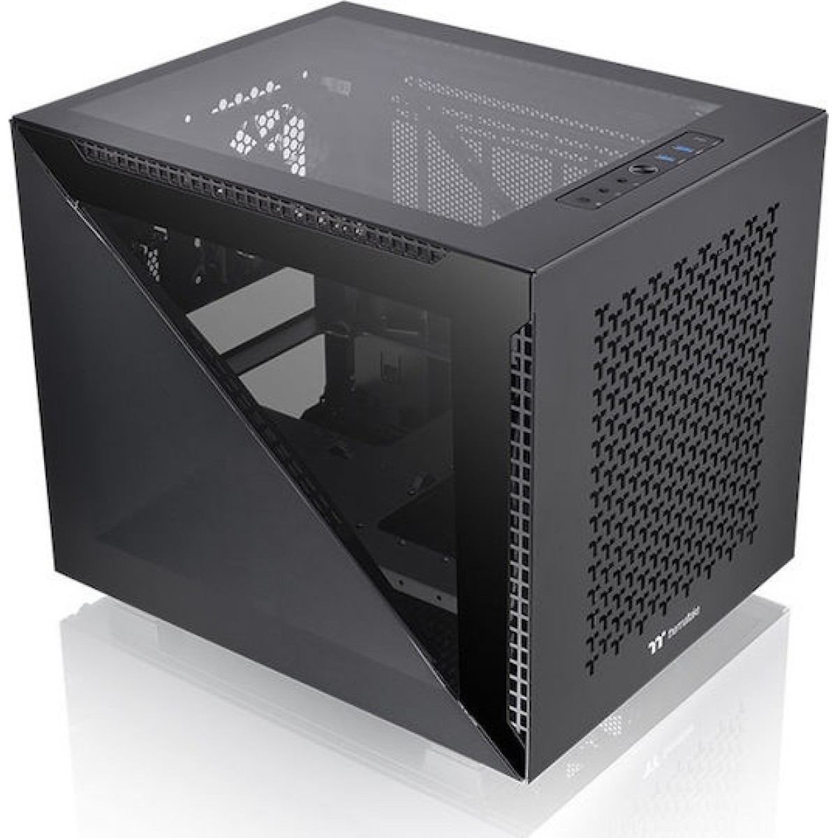 Thermaltake Divider 200 TG Air Micro Gaming Micro Tower Κουτί Υπολογιστή με Πλαϊνό Παράθυρο Μαύρο