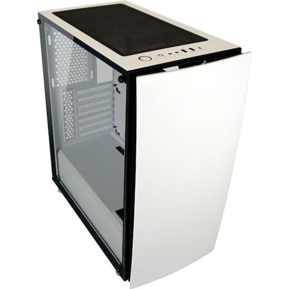 LC-Power Bright Sail X Gaming Midi Tower Κουτί Υπολογιστή με Πλαϊνό Παράθυρο Λευκό