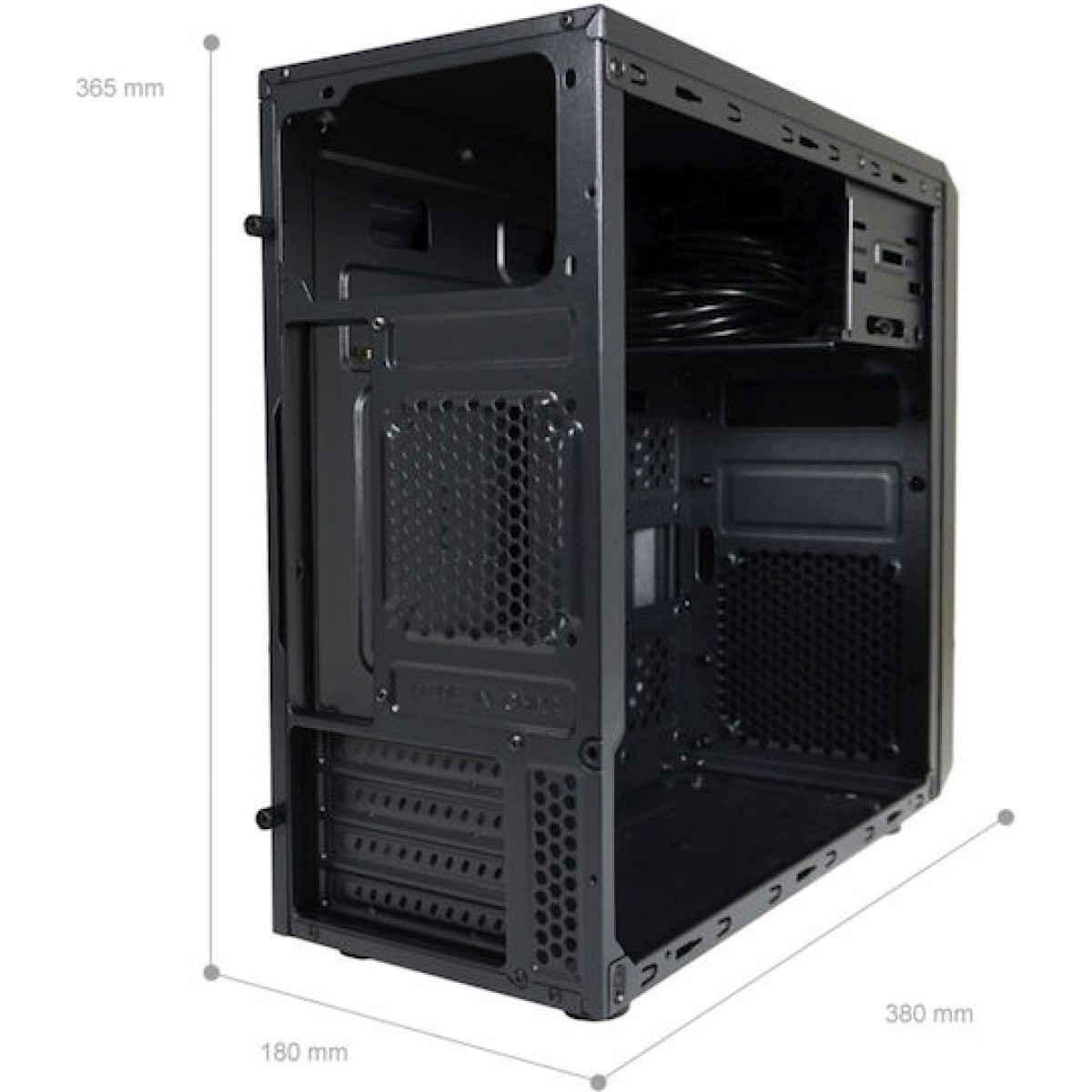 LC-Power 2017MB Micro Tower Κουτί Υπολογιστή Μαύρο