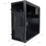 LC-Power 2017MB Micro Tower Κουτί Υπολογιστή Μαύρο