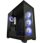 LC-Power Seamless_Pale_X Midi Tower Κουτί Υπολογιστή με Πλαϊνό Παράθυρο και RGB Φωτισμό Μαύρο