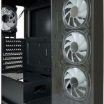 LC-Power Seamless_Pale_X Midi Tower Κουτί Υπολογιστή με Πλαϊνό Παράθυρο και RGB Φωτισμό Μαύρο