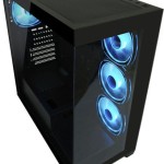 LC-Power Seamless_Pale_X Midi Tower Κουτί Υπολογιστή με Πλαϊνό Παράθυρο και RGB Φωτισμό Μαύρο