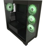 LC-Power Seamless_Pale_X Midi Tower Κουτί Υπολογιστή με Πλαϊνό Παράθυρο και RGB Φωτισμό Μαύρο