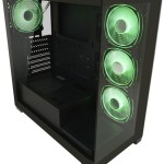 LC-Power Seamless_Pale_X Midi Tower Κουτί Υπολογιστή με Πλαϊνό Παράθυρο και RGB Φωτισμό Μαύρο