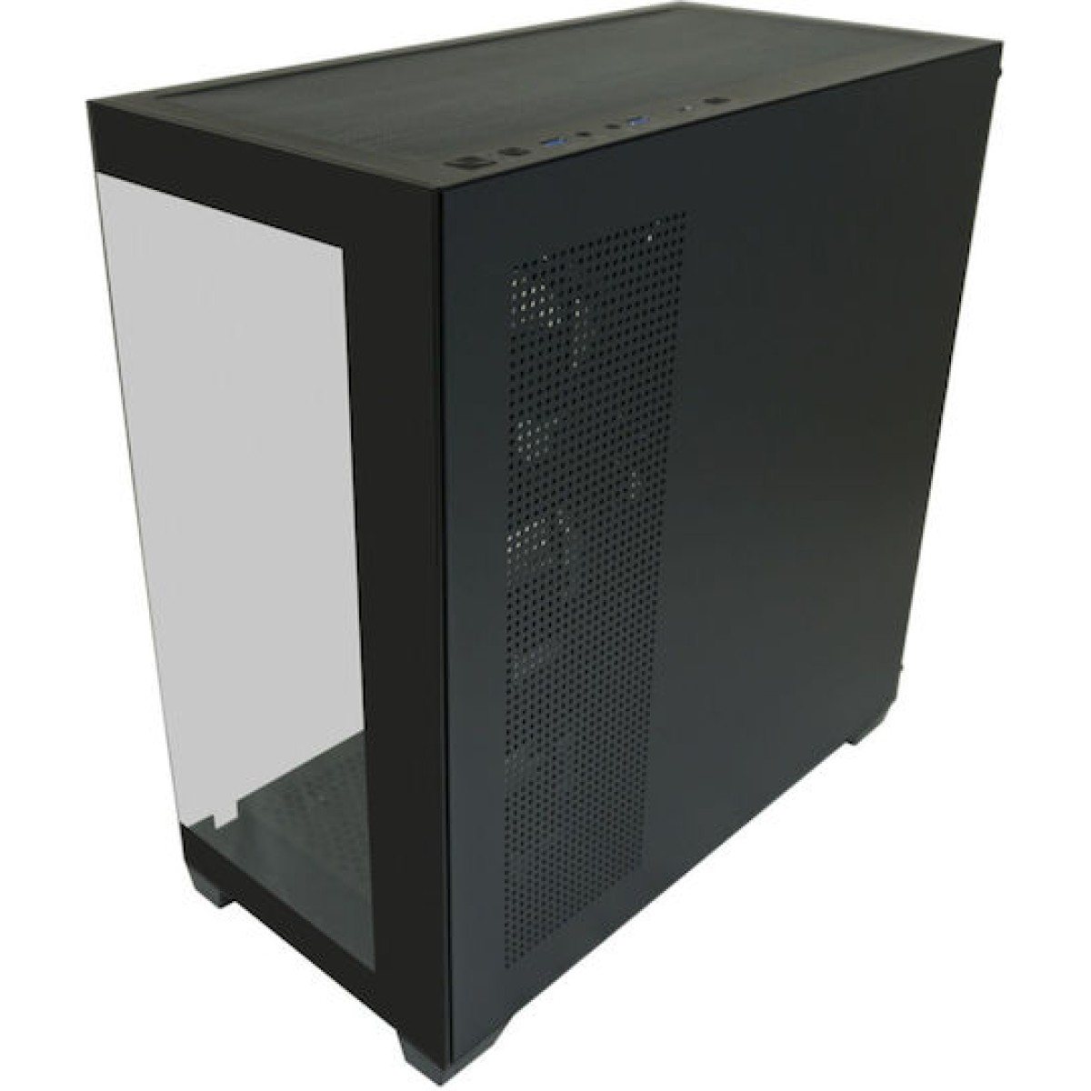 LC-Power Seamless_Pale_X Midi Tower Κουτί Υπολογιστή με Πλαϊνό Παράθυρο και RGB Φωτισμό Μαύρο