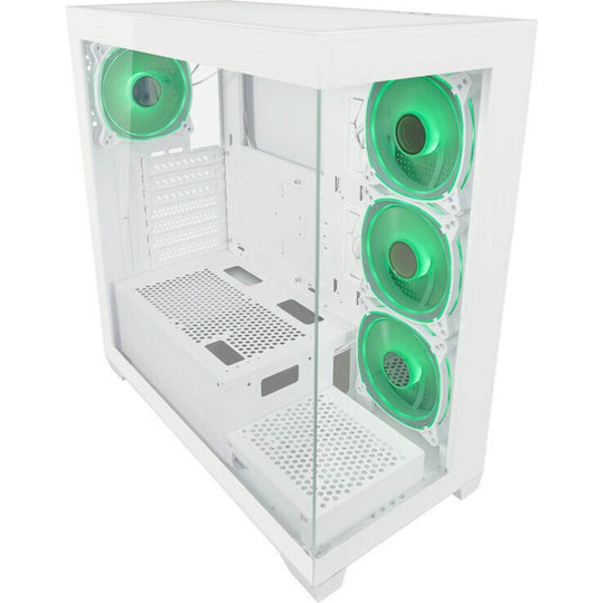 LC-Power Seamless_Pale_X Midi Tower Κουτί Υπολογιστή με Πλαϊνό Παράθυρο και RGB Φωτισμό Λευκό