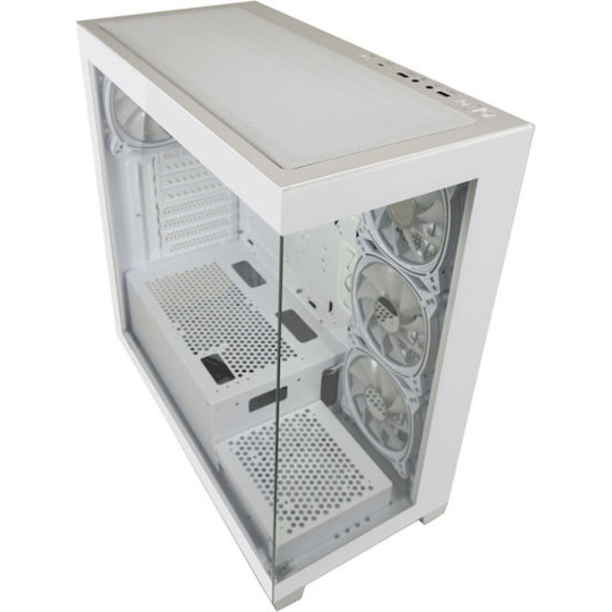 LC-Power Seamless_Pale_X Midi Tower Κουτί Υπολογιστή με Πλαϊνό Παράθυρο και RGB Φωτισμό Λευκό