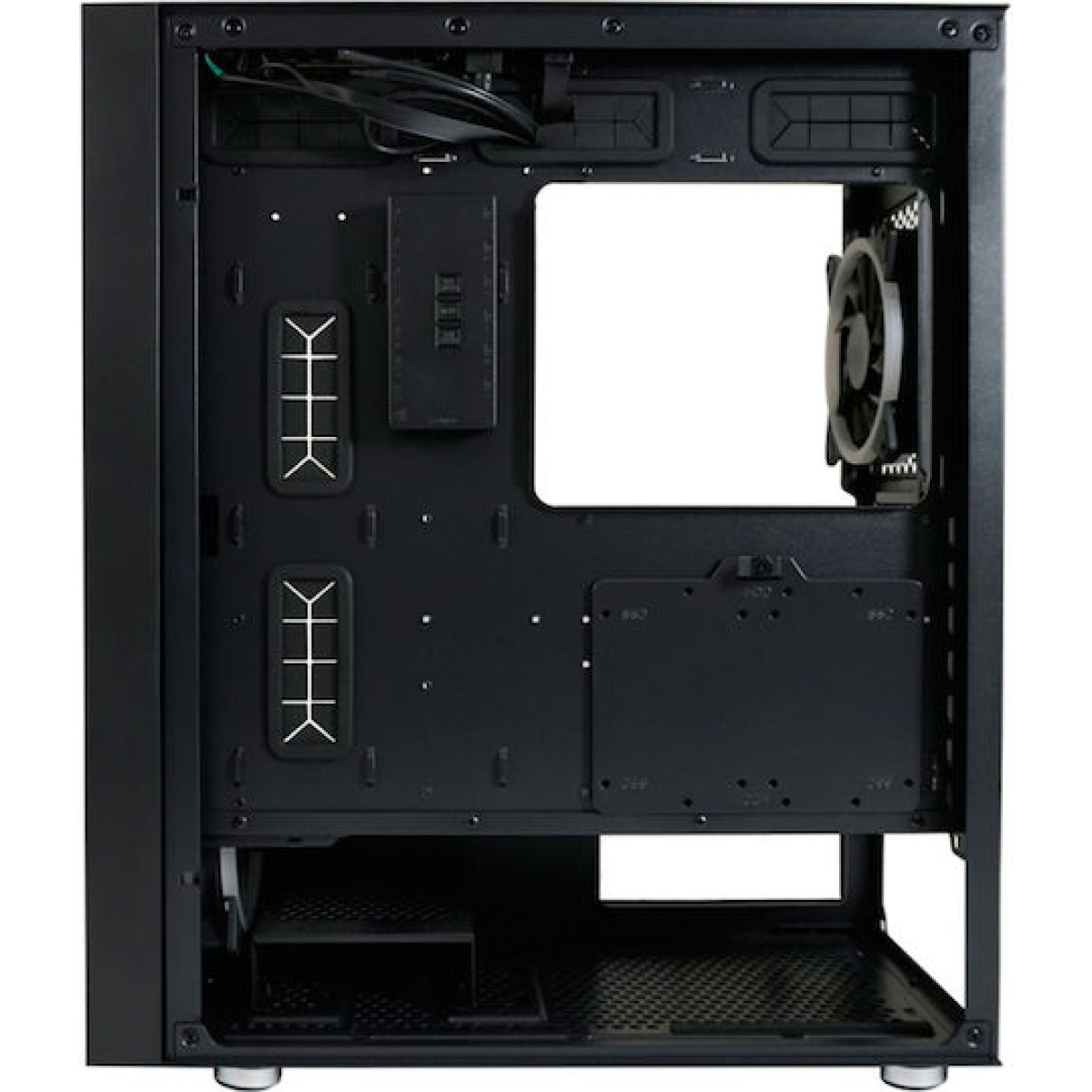 LC-Power Gaming Wanderer X Midi Tower Κουτί Υπολογιστή με Πλαϊνό Παράθυρο και RGB Φωτισμό Μαύρο