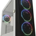 LC-Power 805BW Holo-1_X Gaming Midi Tower Κουτί Υπολογιστή με Πλαϊνό Παράθυρο Λευκό