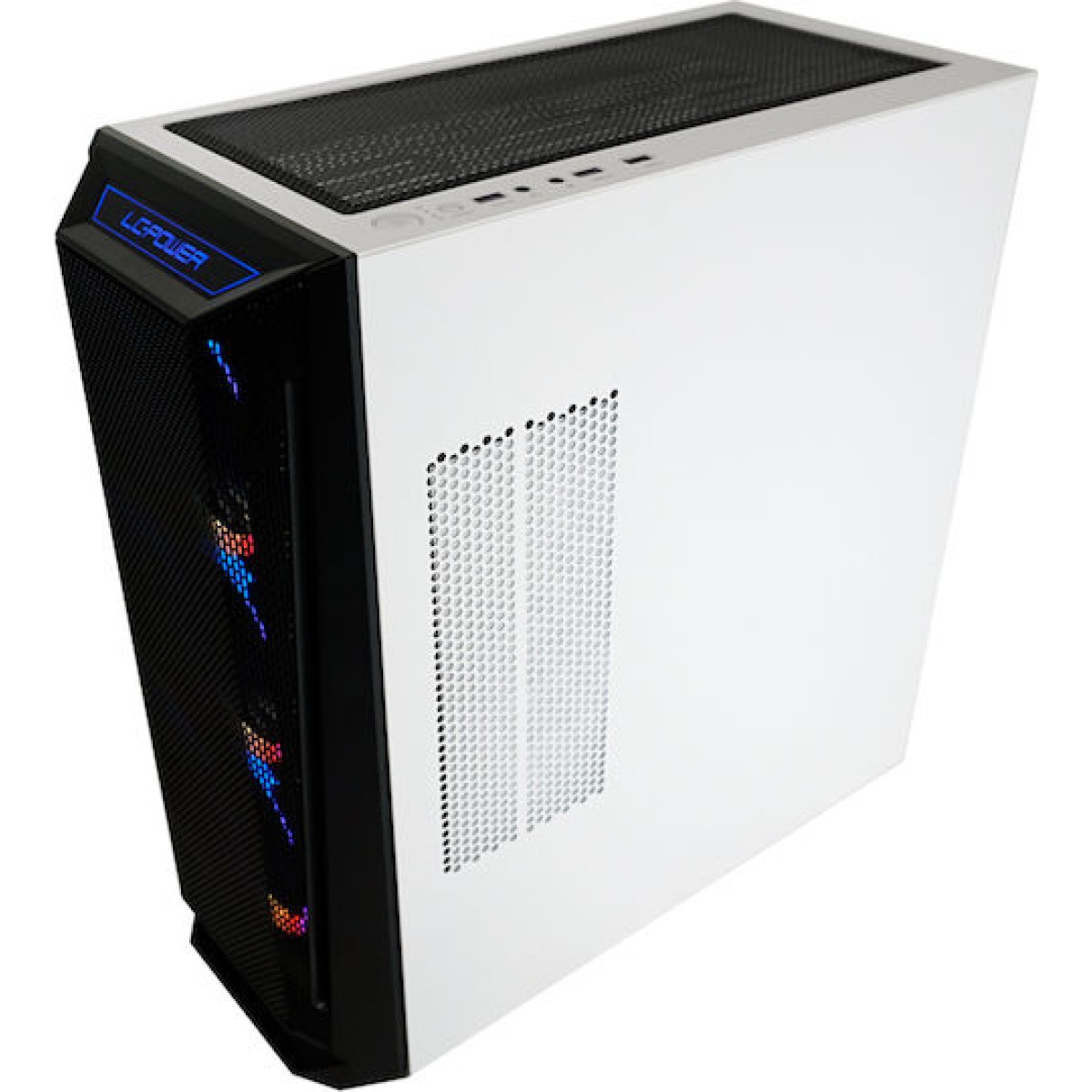 LC-Power 805BW Holo-1_X Gaming Midi Tower Κουτί Υπολογιστή με Πλαϊνό Παράθυρο Λευκό