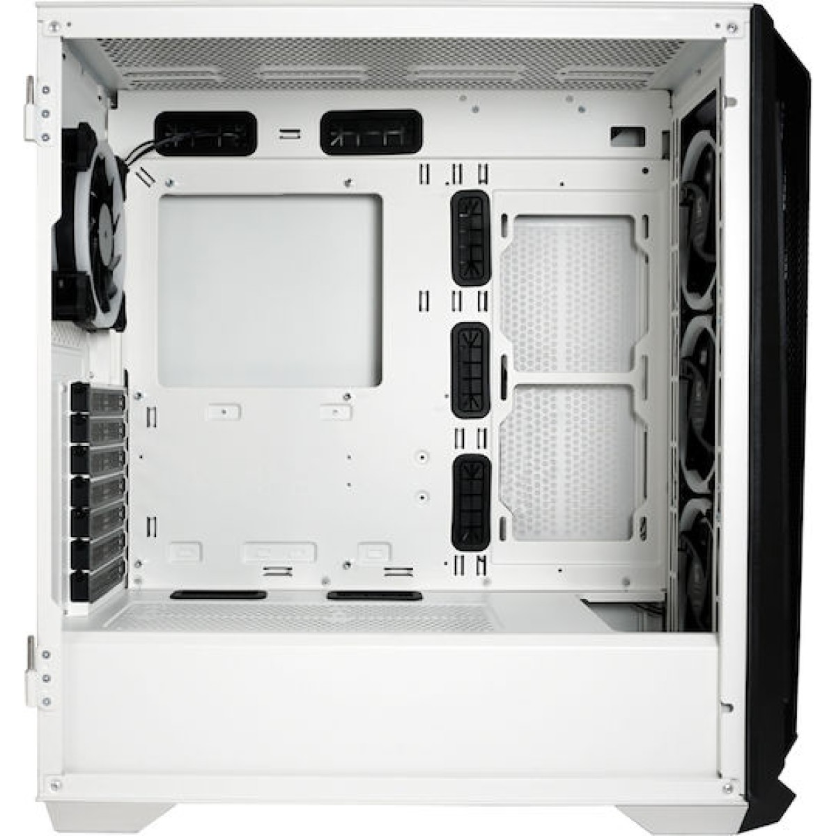 LC-Power 805BW Holo-1_X Gaming Midi Tower Κουτί Υπολογιστή με Πλαϊνό Παράθυρο Λευκό