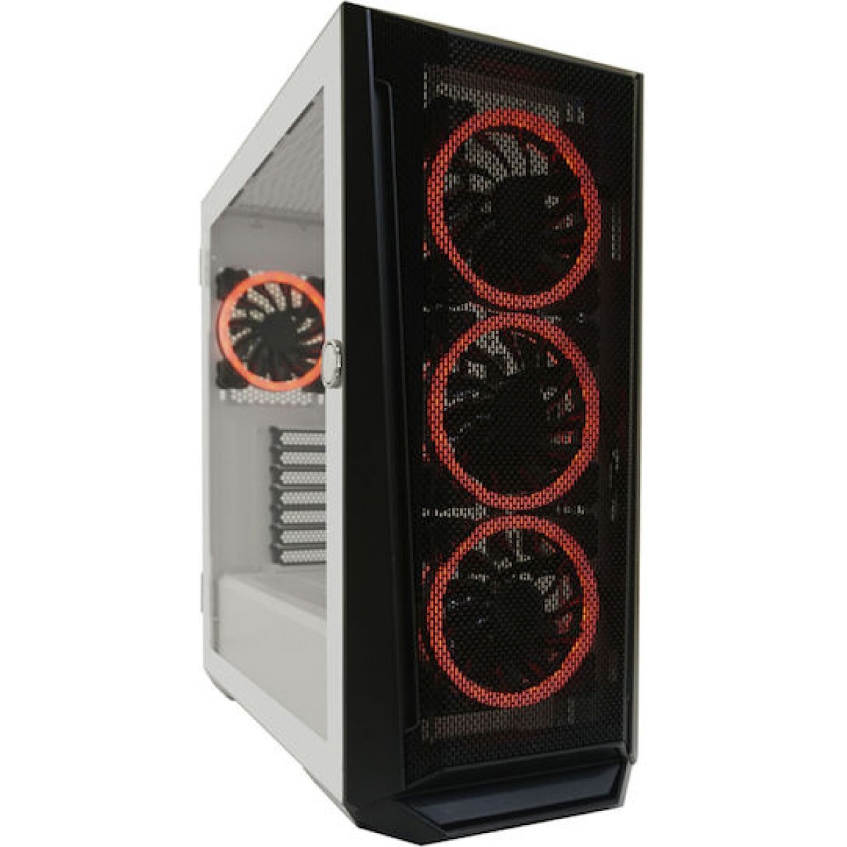 LC-Power 805BW Holo-1_X Gaming Midi Tower Κουτί Υπολογιστή με Πλαϊνό Παράθυρο Λευκό