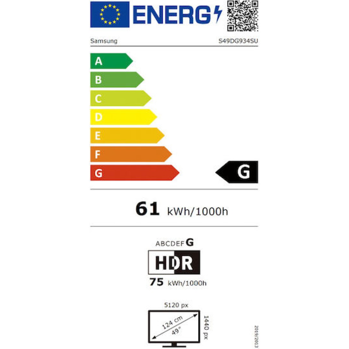 Samsung Odyssey G9 G93SD Ultrawide OLED HDR Curved Monitor 49