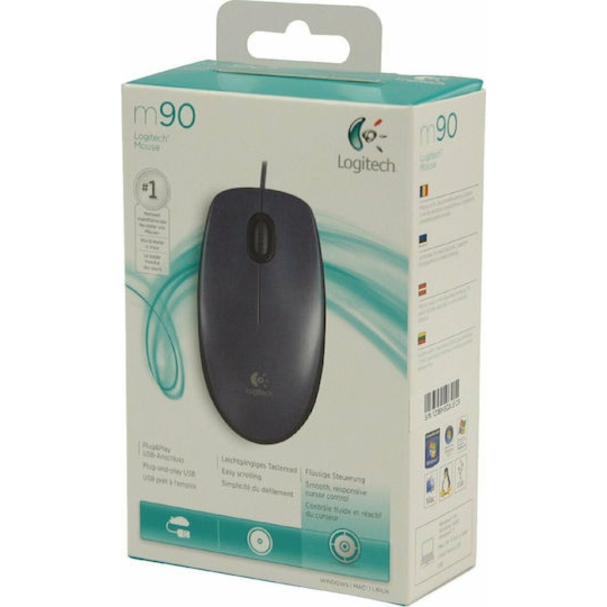 Logitech M90 Ενσύρματο Ποντίκι Μαύρο