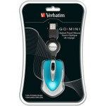 Verbatim Go Mini Ενσύρματο Mini Ποντίκι Caribbean Blue