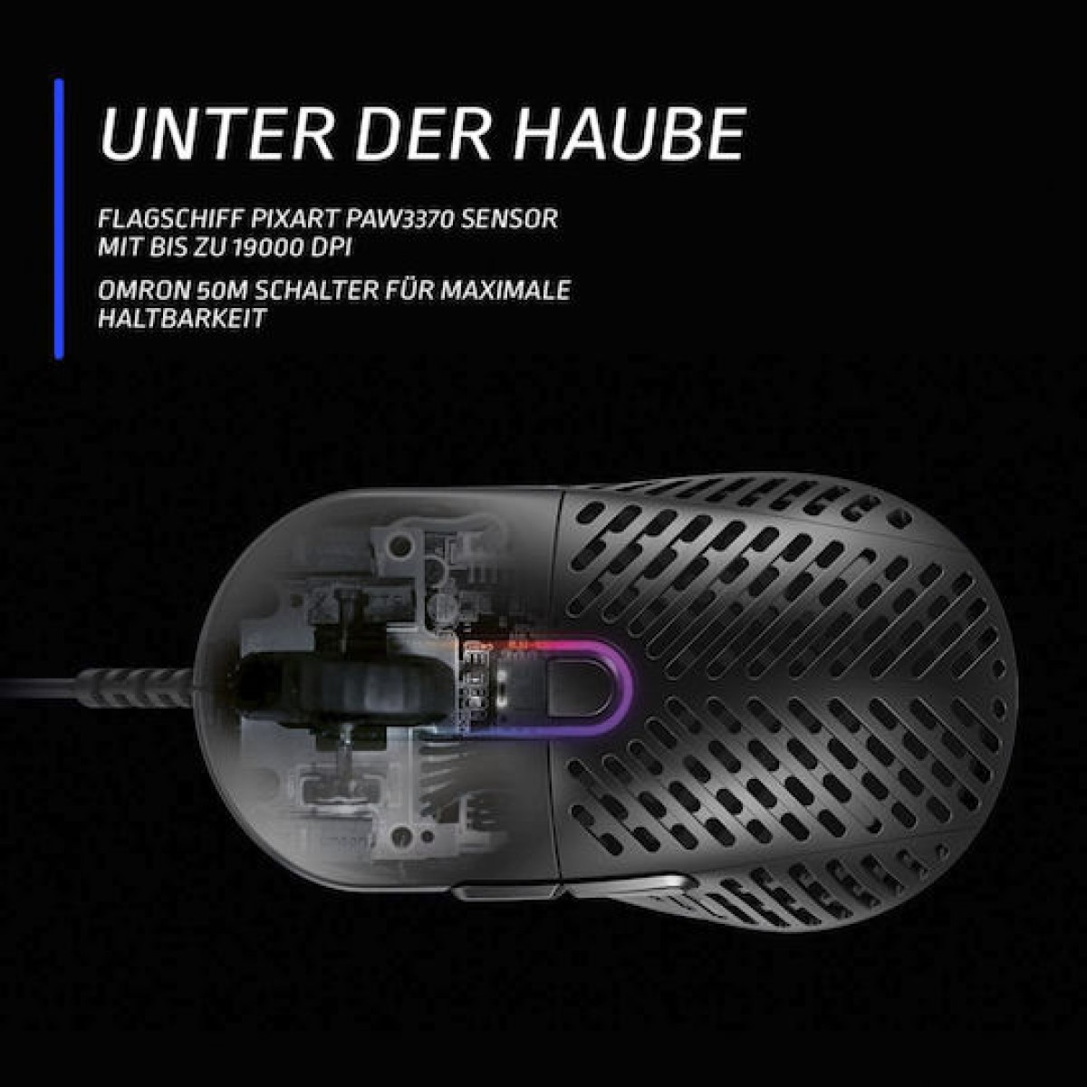 Mountain Makalu 67 RGB Gaming Ποντίκι 19000 DPI Μαύρο