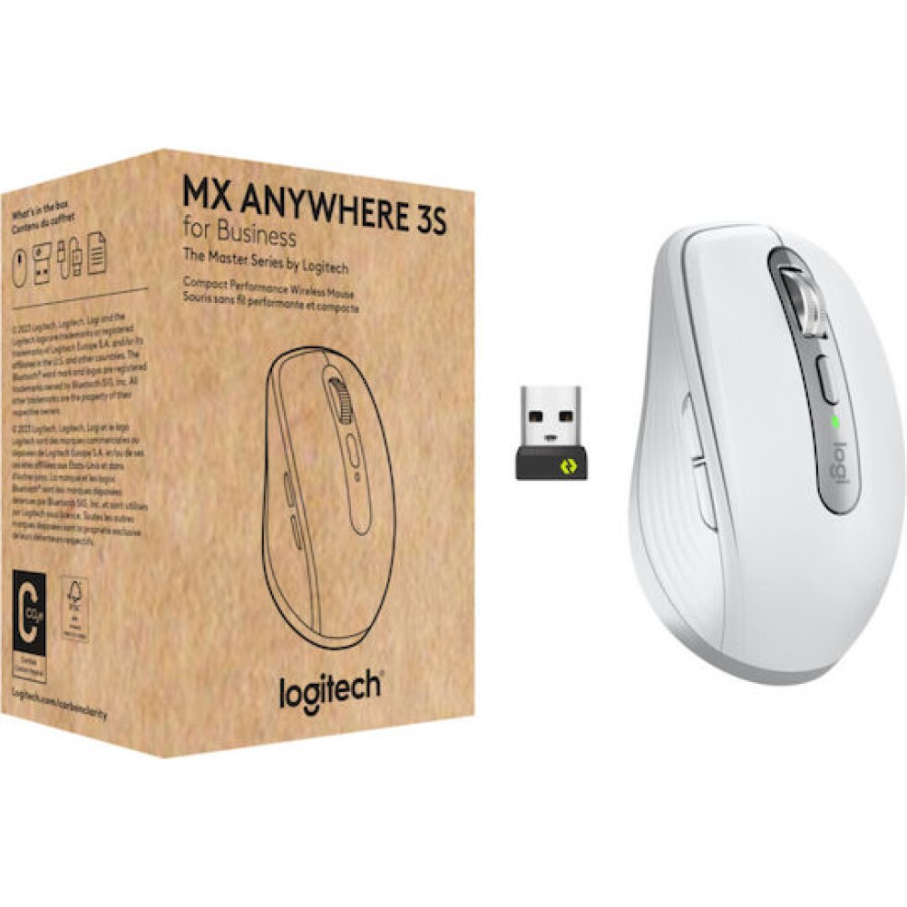 Logitech MX Anywhere 3S For Business Ασύρματο Ποντίκι Pale Gray