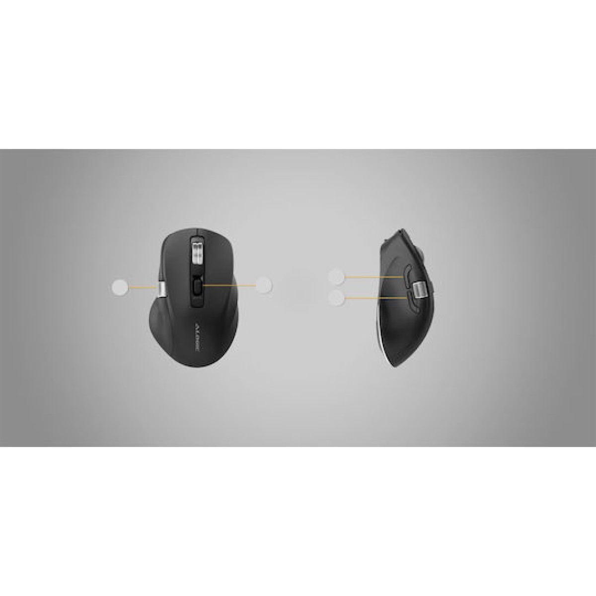 Alogic Apex Ασύρματο Bluetooth Ποντίκι Μαύρο