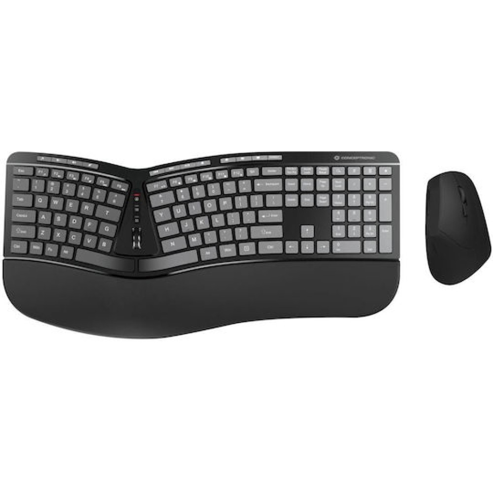 Conceptronic ERGO Ασύρματο Σετ Πληκτρολόγιο & Ποντίκι Αγγλικό US