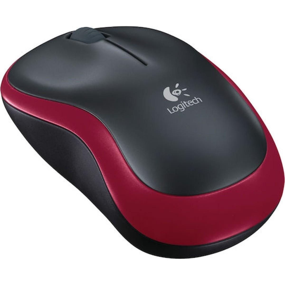 Logitech M185 (910-002237) Ασύρματο Mini Ποντίκι Black/Red