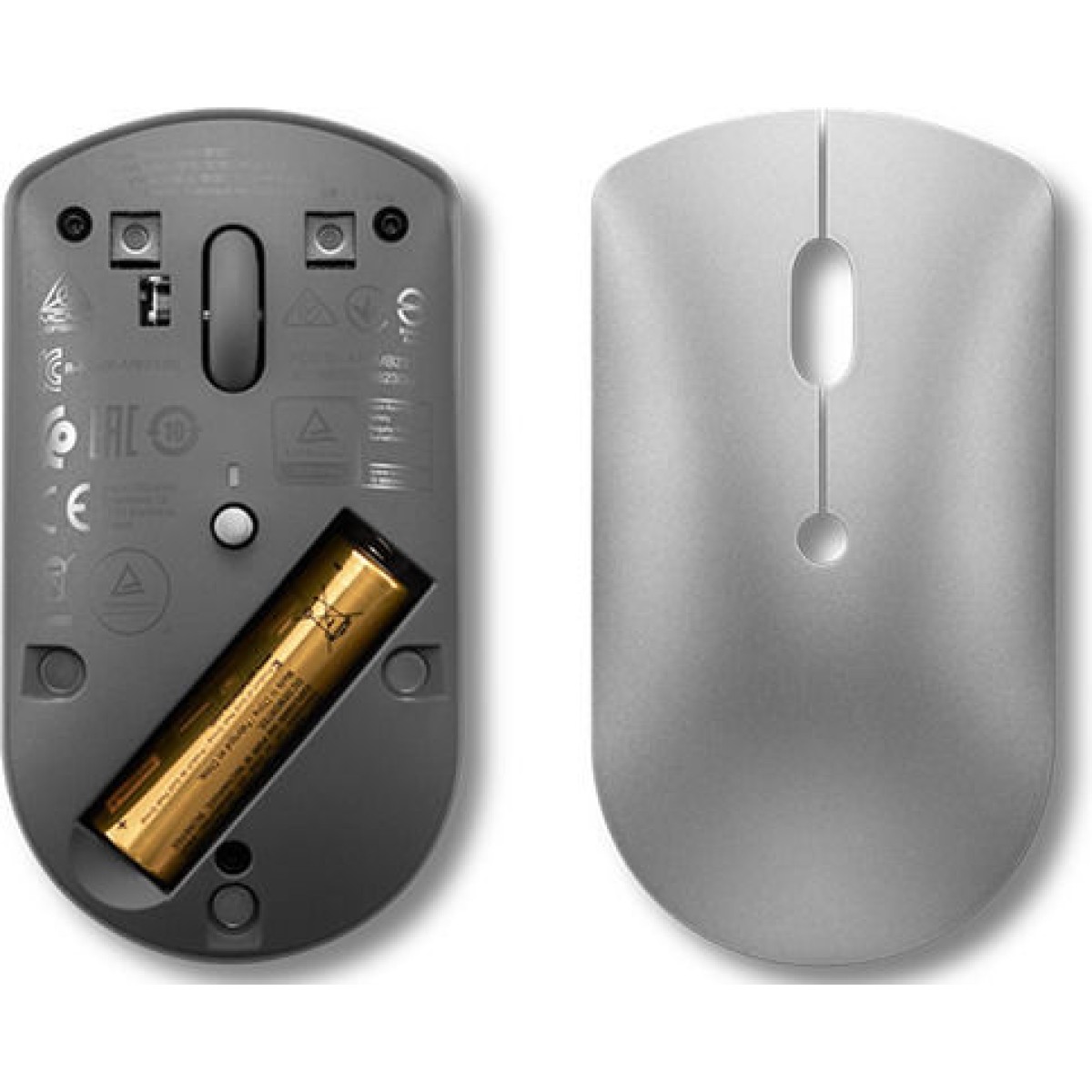 Lenovo 600 Bluetooth Silent Mouse Ασύρματο Ποντίκι Ασημί