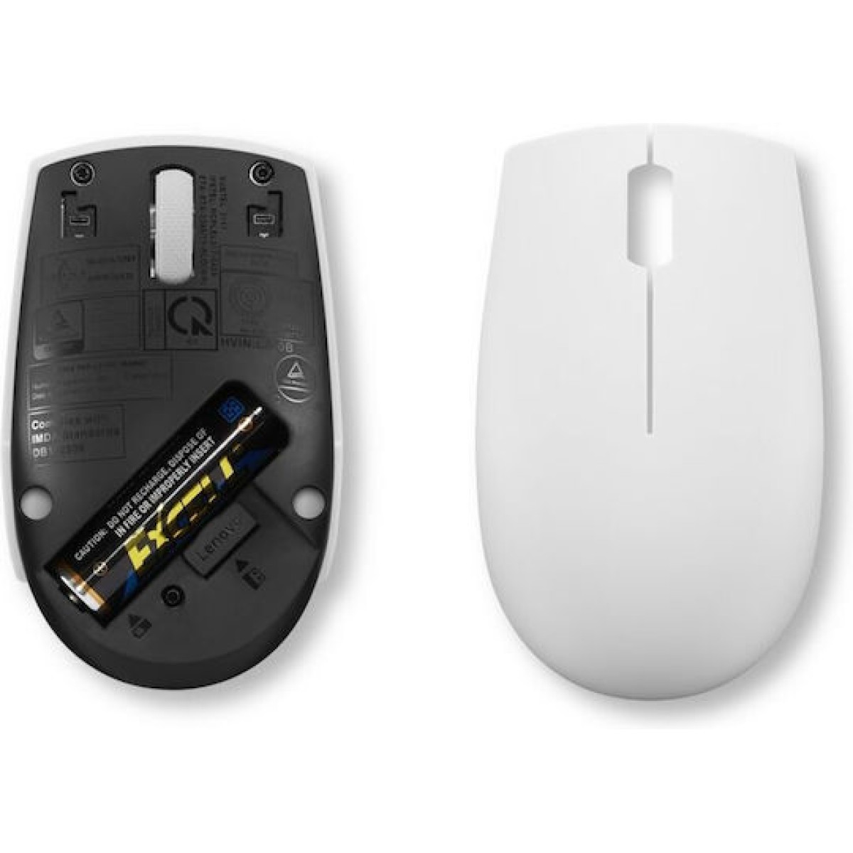 Lenovo 300 Wireless Compact Mouse Ασύρματο Mini Ποντίκι Cloud Grey