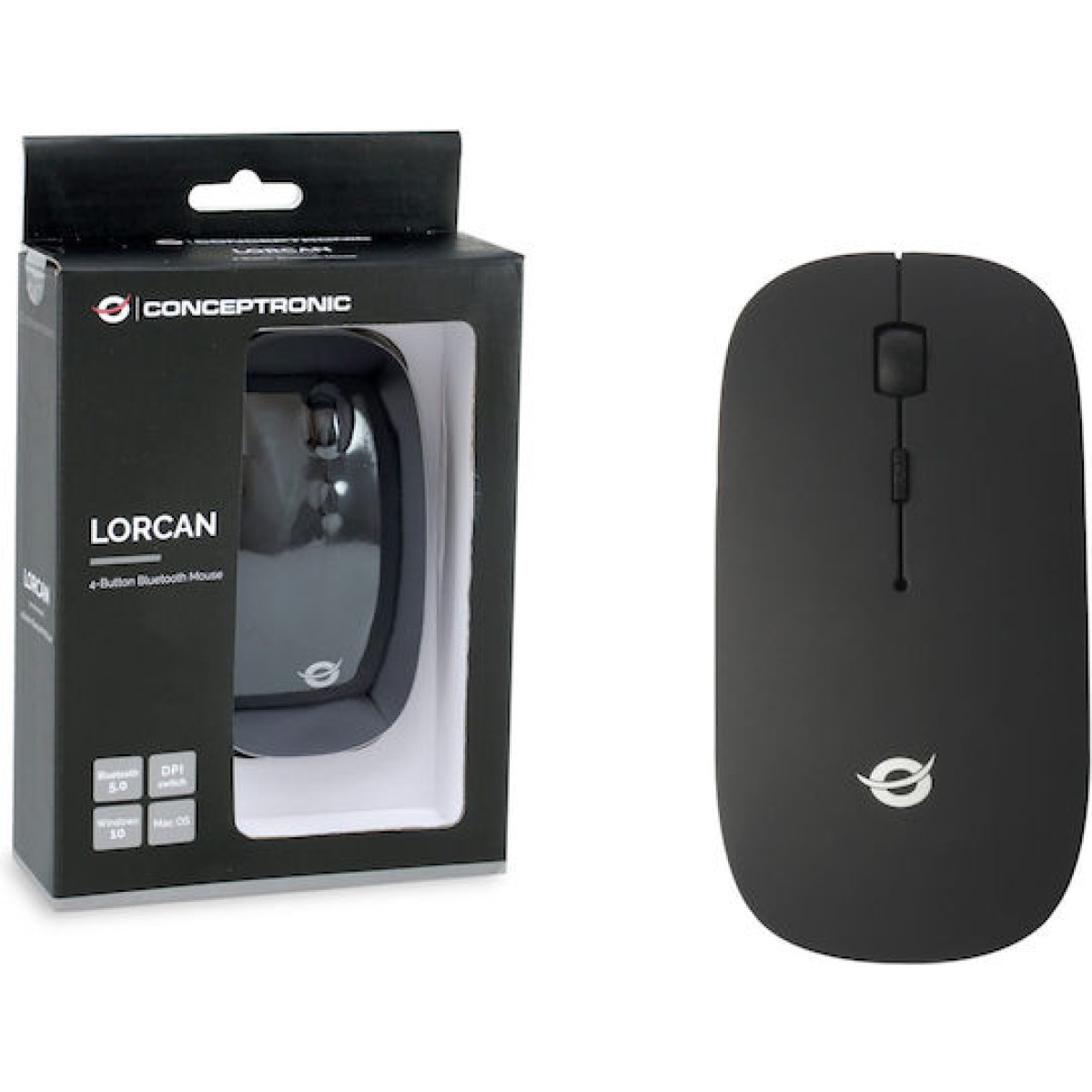 Conceptronic Lorcan Ασύρματο Bluetooth Ποντίκι Μαύρο