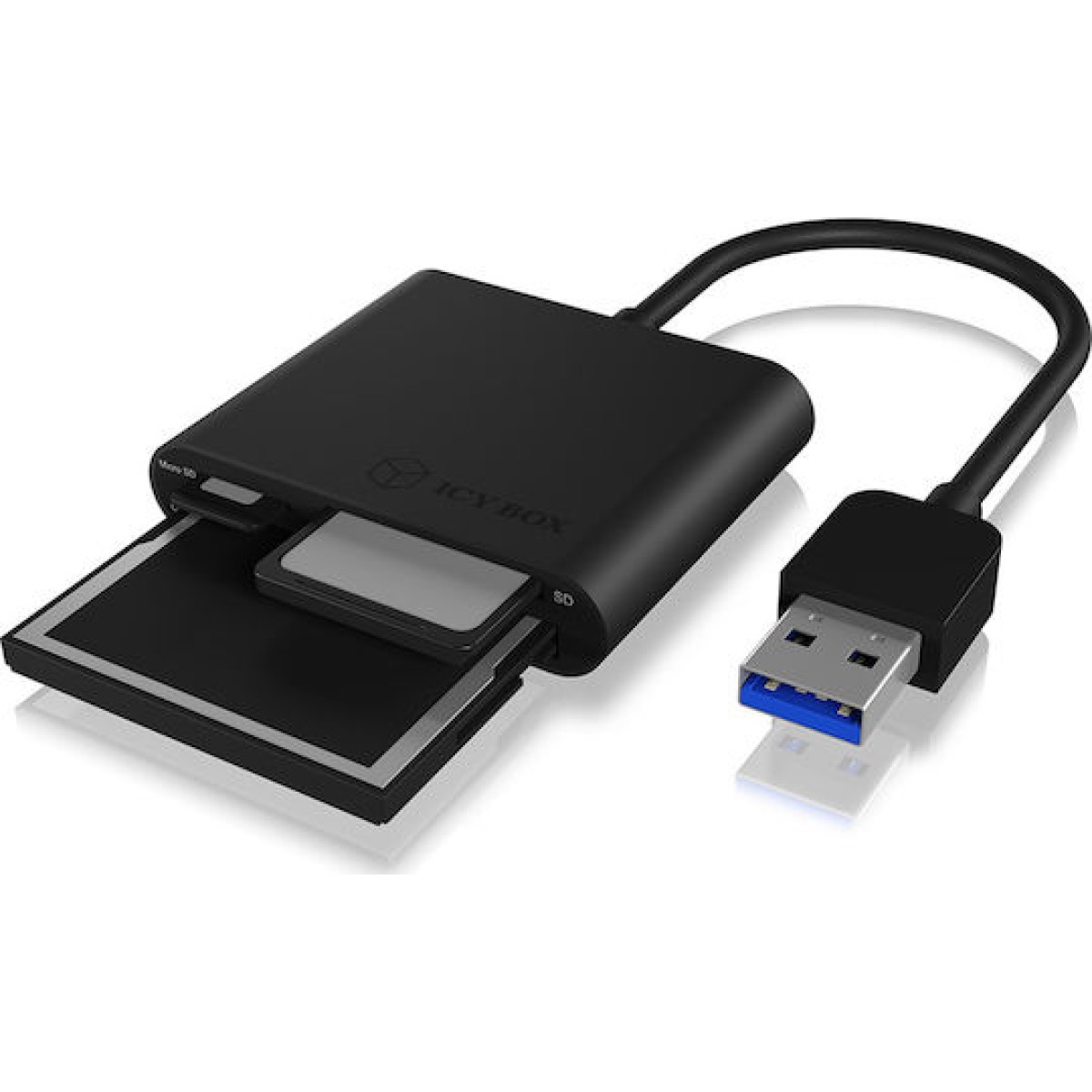 Icy Box Card Reader USB 3.0 για SD/microSD/CompactFlash