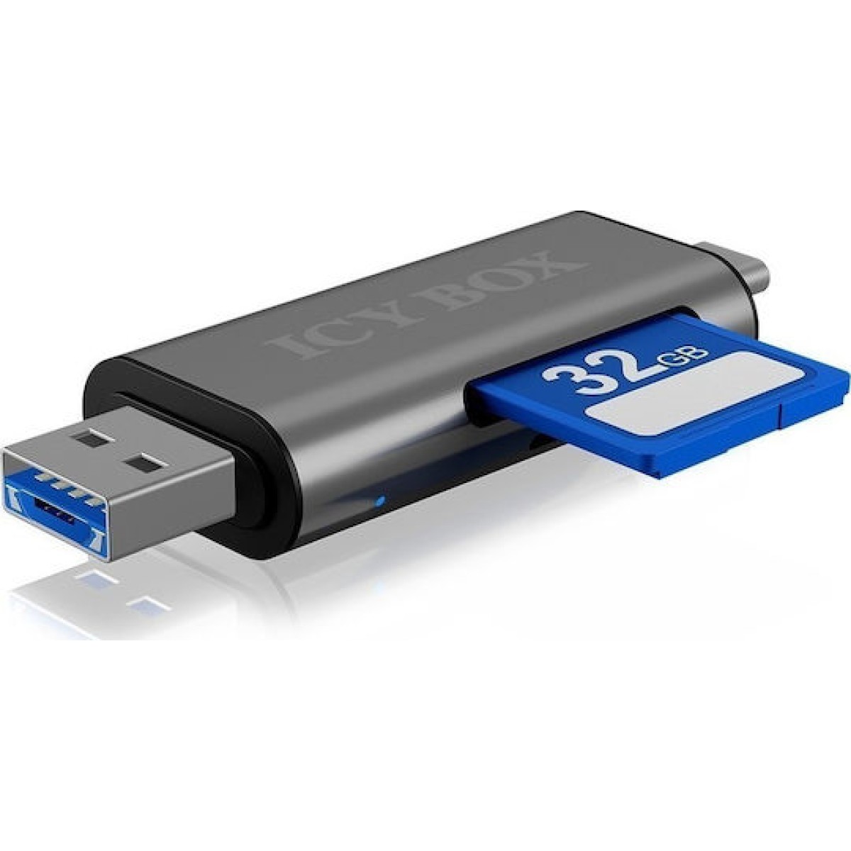 Icy Box Card Reader USB 3.0 micro USB Type-C για SD/microSD