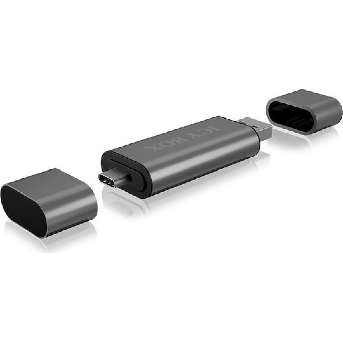 Icy Box Card Reader USB 3.0 micro USB Type-C για SD/microSD