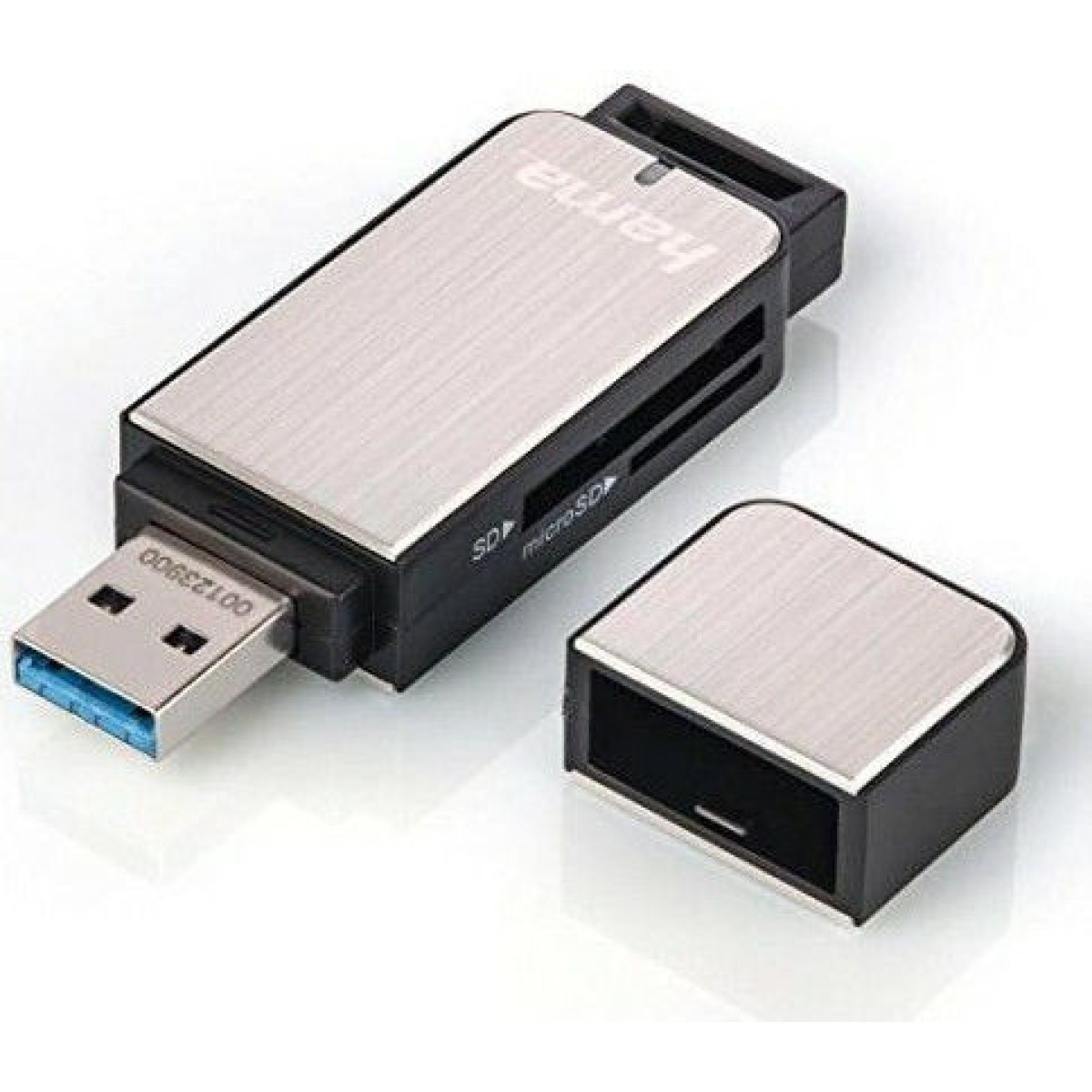 HAMA Card Reader USB 3.0 για SD/microSD Γκρι