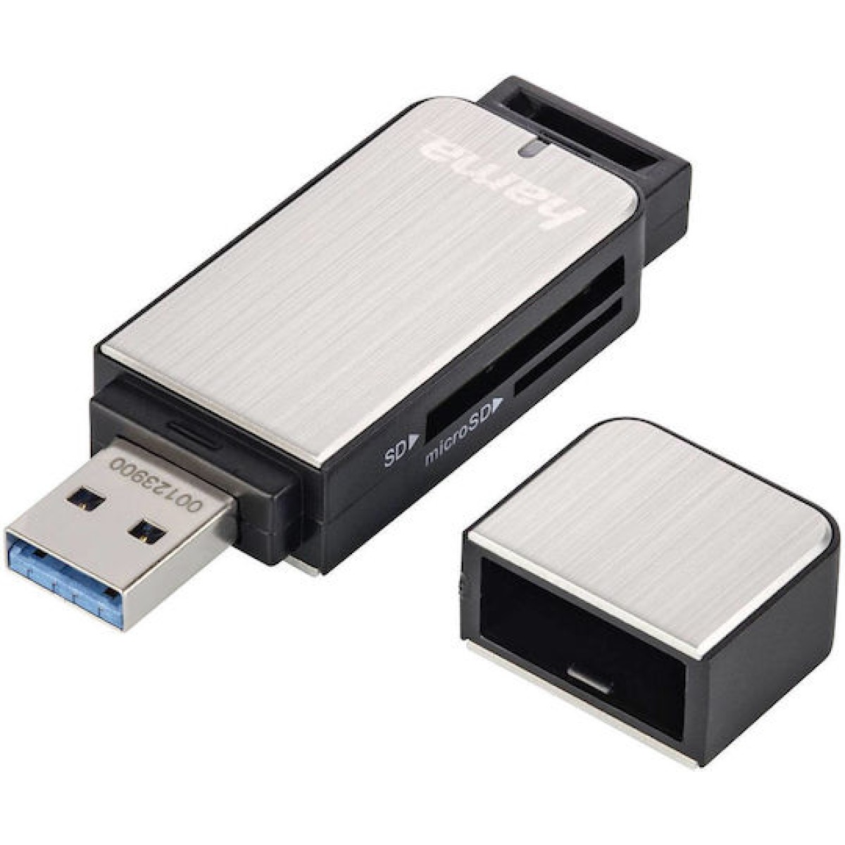 HAMA Card Reader USB 3.0 για SD/microSD Γκρι