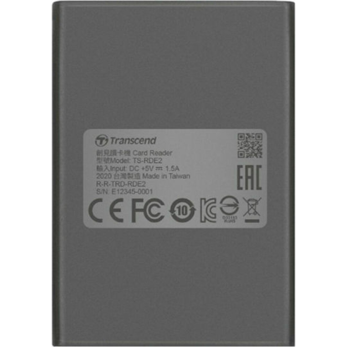 Transcend RDE2 Card Reader USB 3.2 για CFexpress Γκρι
