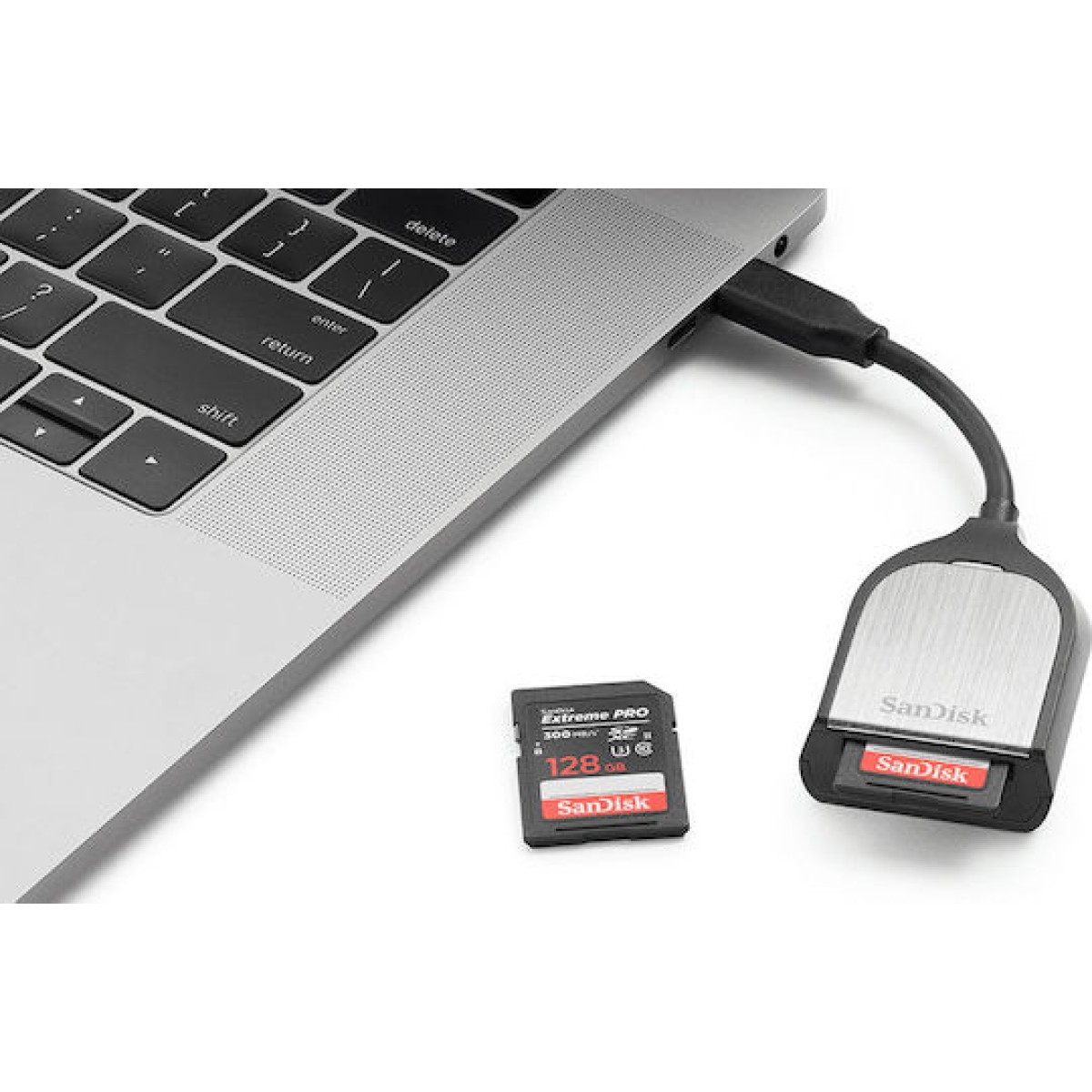 Sandisk Extreme Pro Card Reader USB 3.0 Type-C για SD Γκρι