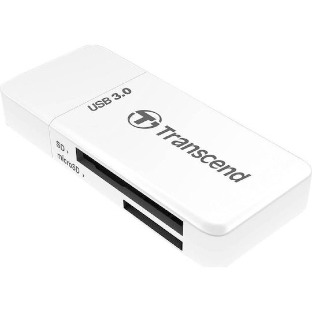 Transcend RDF5 Card Reader USB 3.0 για SD/microSD Λευκό