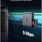 Ugreen CM387 Card Reader Type-C για SD/microSD Γκρι