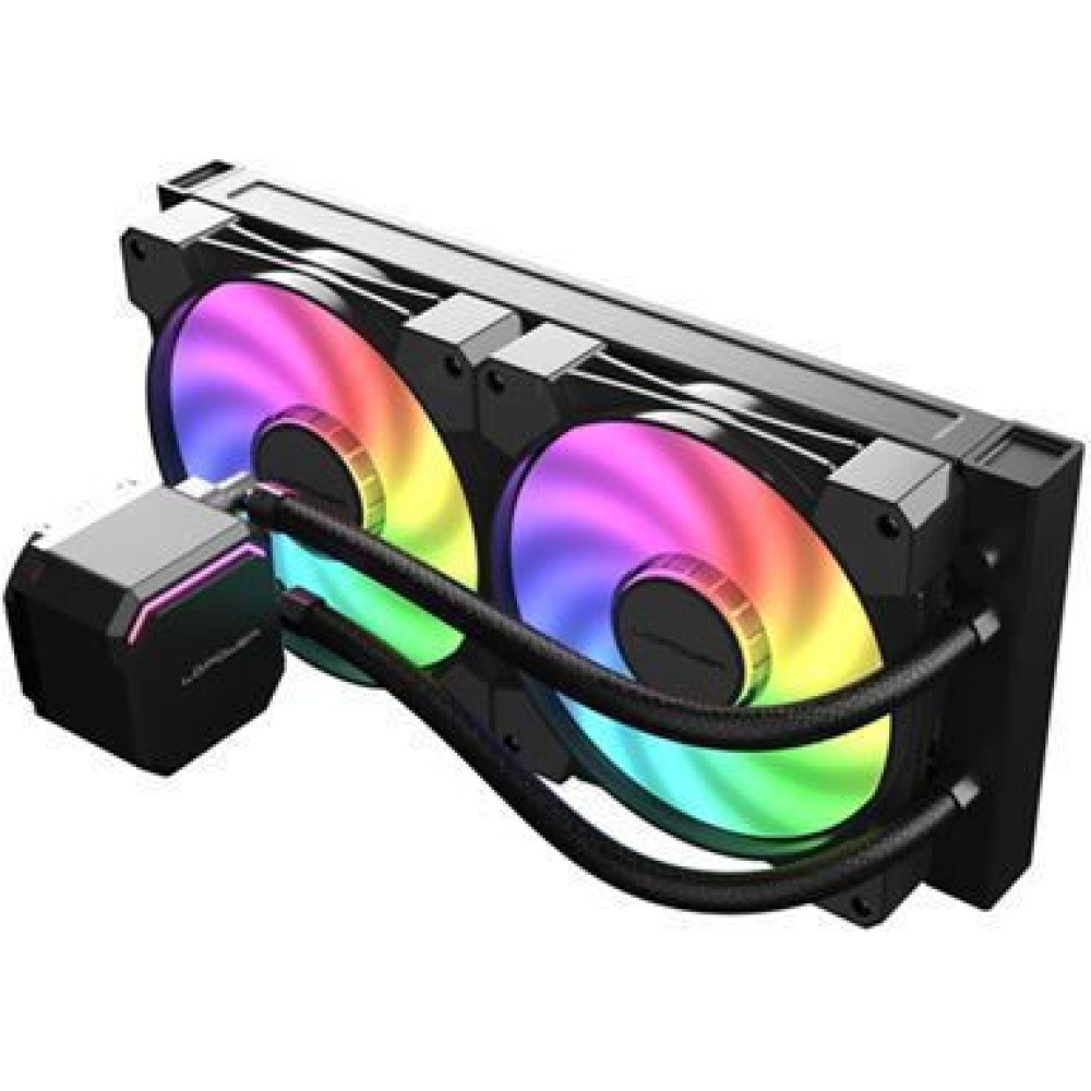 LC-Power Jet Flow Υδρόψυξη Επεξεργαστή Διπλού Ανεμιστήρα 120mm για Socket AM4/AM5/1700/1200/115x με ARGB Φωτισμό