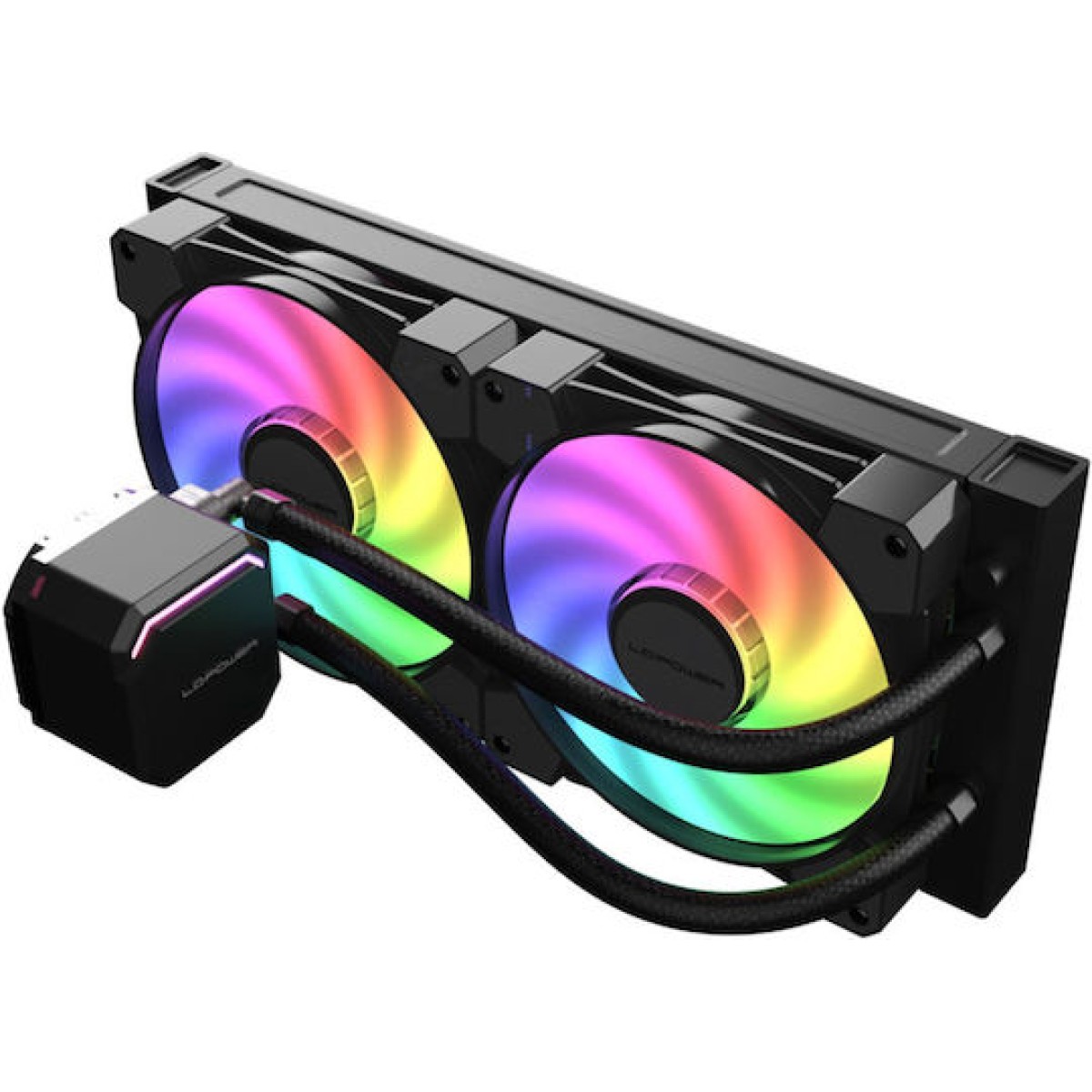 LC-Power Jet Flow Υδρόψυξη Επεξεργαστή Διπλού Ανεμιστήρα 140mm για Socket AM4/AM5/1700/1200/115x με ARGB Φωτισμό