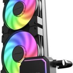 LC-Power Jet Flow Υδρόψυξη Επεξεργαστή Διπλού Ανεμιστήρα 140mm για Socket AM4/AM5/1700/1200/115x με ARGB Φωτισμό