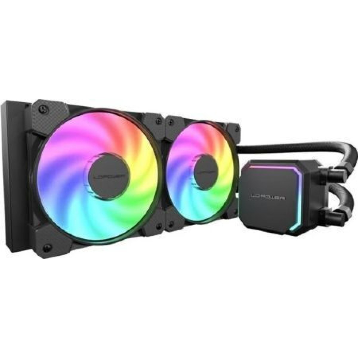 LC-Power Jet Flow Υδρόψυξη Επεξεργαστή Διπλού Ανεμιστήρα 140mm για Socket AM4/AM5/1700/1200/115x με ARGB Φωτισμό