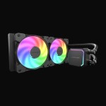 LC-Power Jet Flow Υδρόψυξη Επεξεργαστή Διπλού Ανεμιστήρα 140mm για Socket AM4/AM5/1700/1200/115x με ARGB Φωτισμό