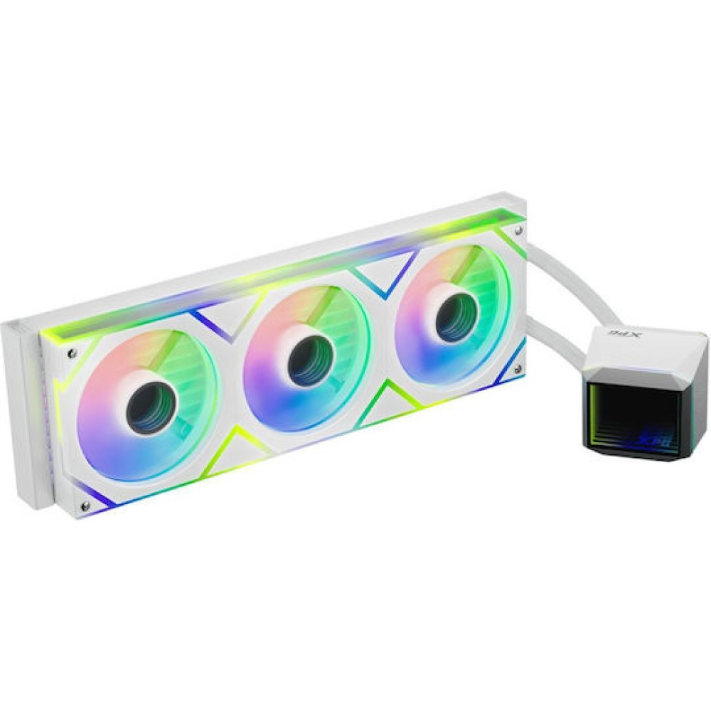 Adata Levante II 360 Υδρόψυξη Επεξεργαστή Τριπλού Ανεμιστήρα 120mm για Socket AM4/AM5/1700/1200/115x με RGB Φωτισμό Λευκή